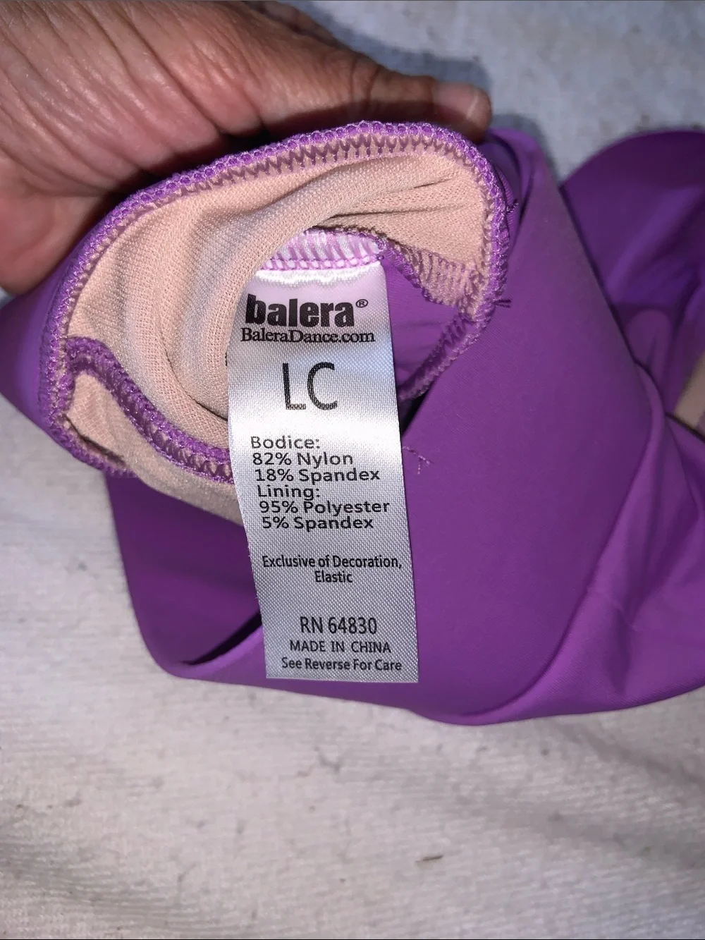 balera Purple Ruffle Strap Dance TOP size LC